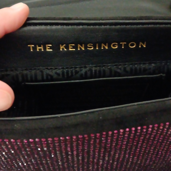 Elegant Kurt Geiger Purple Beaded Mini Crossbody/ Shoulder Bag - Picture 5 of 9